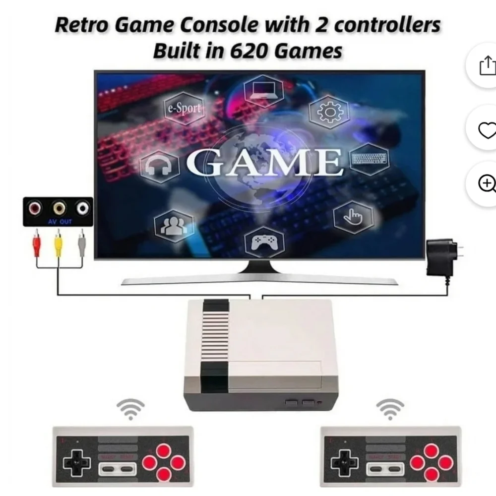 Mini Game Anniversary Edition Console - Gray 620 Built-in Games